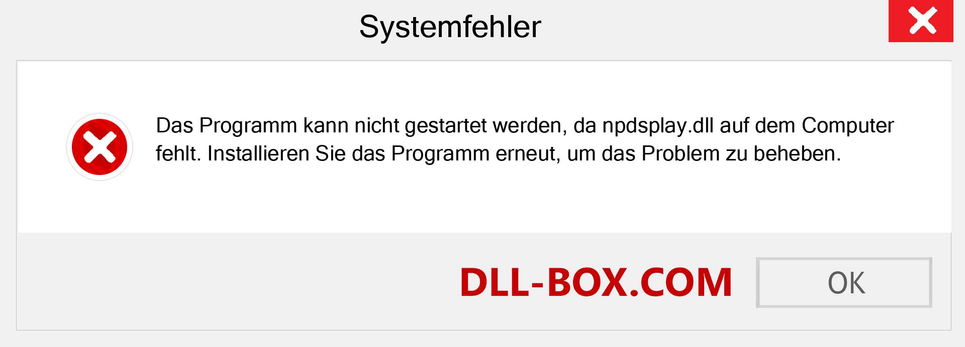 npdsplay.dll-Datei fehlt?. Download für Windows 7, 8, 10 - Fix npdsplay dll Missing Error unter Windows, Fotos, Bildern