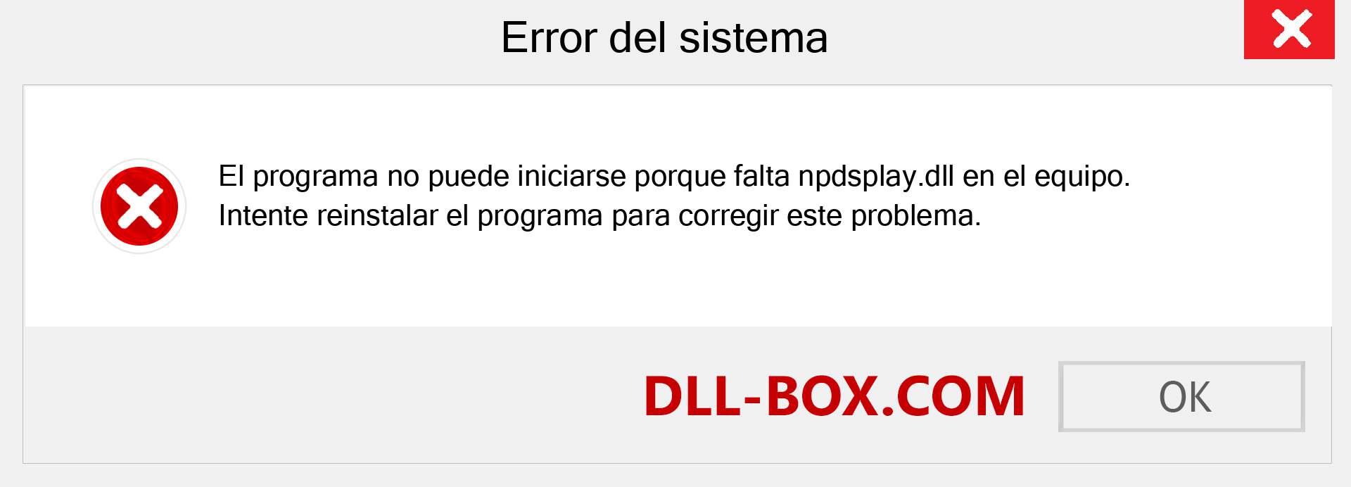 ¿Falta el archivo npdsplay.dll ?. Descargar para Windows 7, 8, 10 - Corregir npdsplay dll Missing Error en Windows, fotos, imágenes