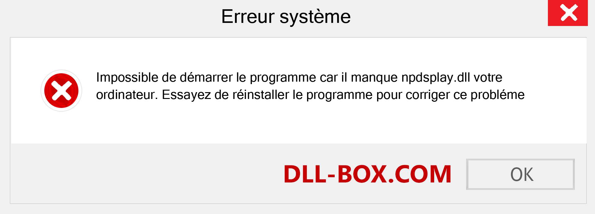 Le fichier npdsplay.dll est manquant ?. Télécharger pour Windows 7, 8, 10 - Correction de l'erreur manquante npdsplay dll sur Windows, photos, images